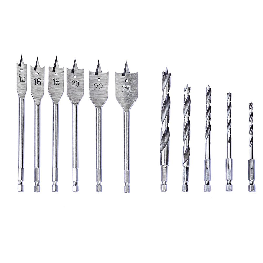 Set punte da trapano 11 pezzi per legno