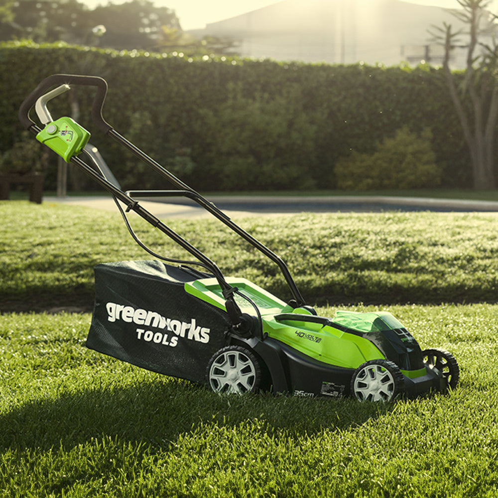 40V Rasaerba 35cm - 2x Batterie 2Ah