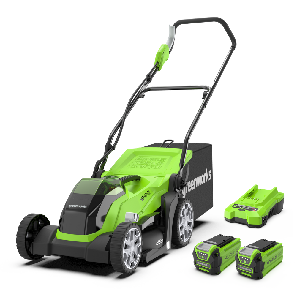 40V Rasaerba 35cm - 2x Batterie 2Ah