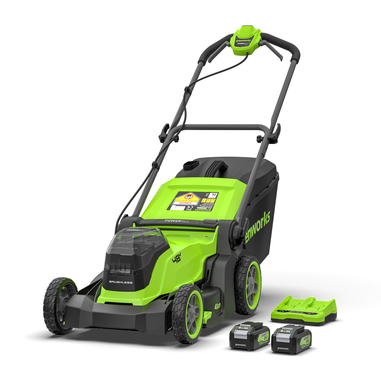 POWERALL 48V (24V x 2) Rasaerba 41cm - 2x Batterie 4Ah