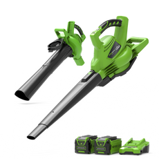 40V Soffiatore / Aspirafoglie 280 km/h - 2x Batterie 2Ah