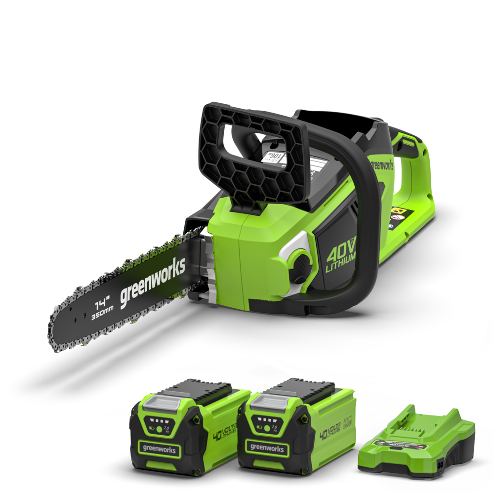 40V Motosega 35cm 1,5 kW - 2x Batterie 2Ah
