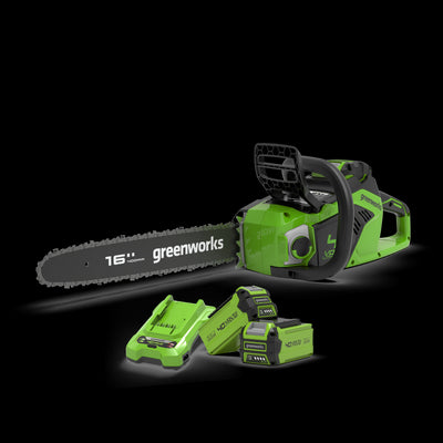 40V Motosega 40cm 1,8 kW - 2x Batterie 2Ah