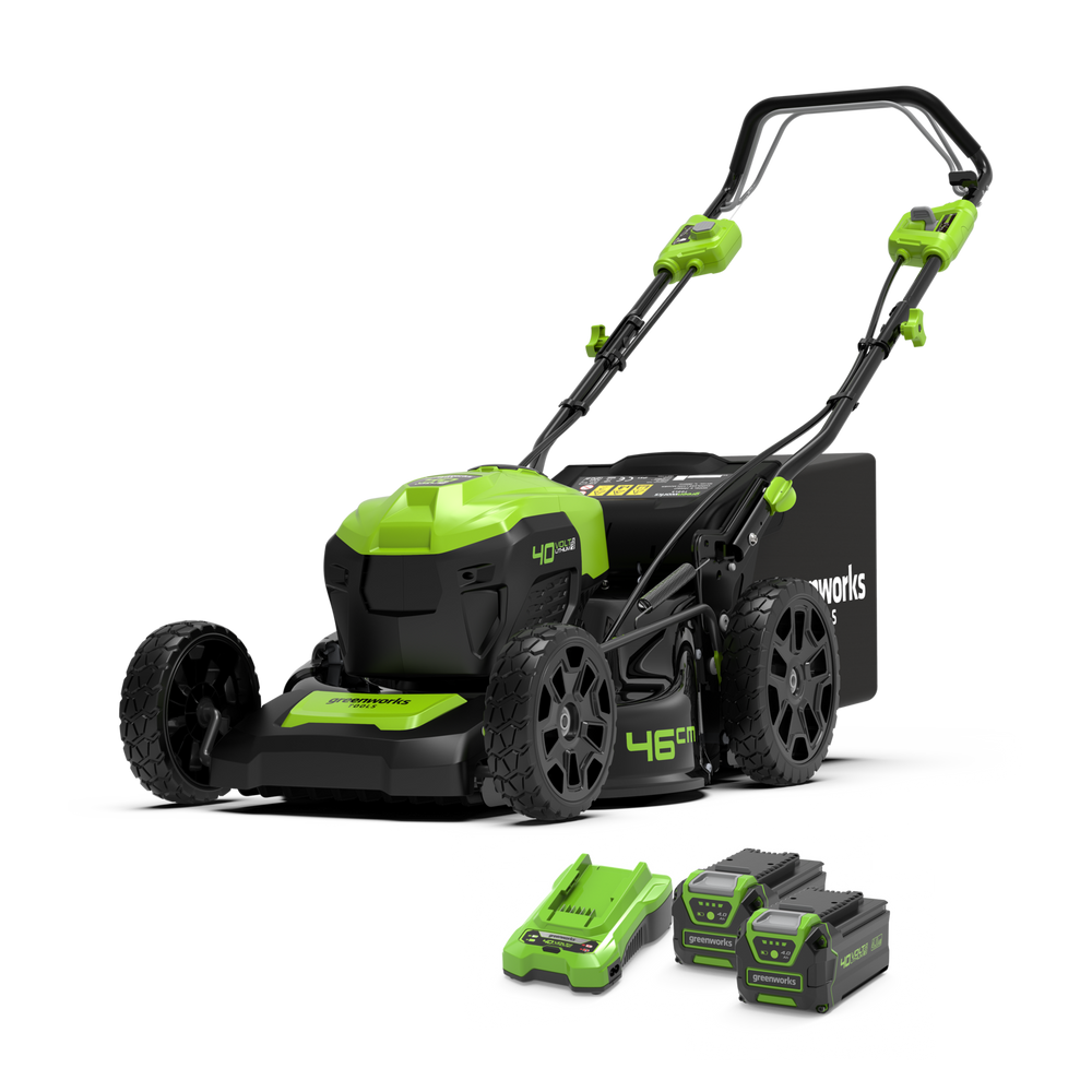 40V Rasaerba 46cm Semovente - 2x Batterie 4Ah