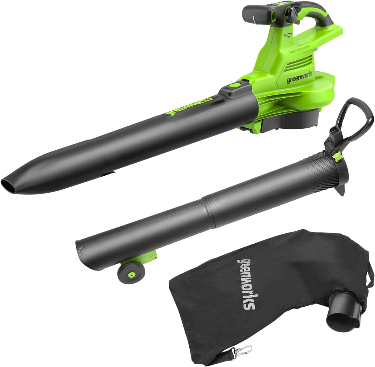 40V Soffiatore / Aspiratore per foglie 370 km/h - Senza batteria