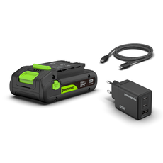 POWERALL 24V Starter Kit Batteria USB-C 2Ah + Caricatore 65W
