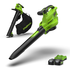 POWERALL 48V (24V x 2) Soffiatore / Aspirafoglie 386 km/h Gen. II - 2x Batterie 4Ah