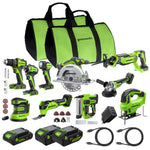 POWERALL 24V Kit elettroutensili 10 pezzi - 3 Batterie