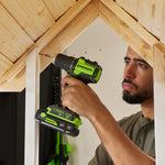 24V Trapano 45Nm + Avvitatore a percussione 220Nm Kit - 2x Batterie 2Ah