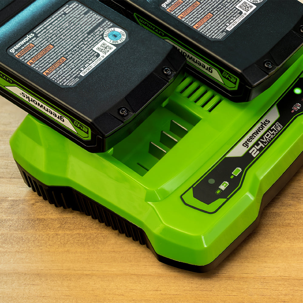 POWERALL 24V Starter Kit Batterie 2x 2Ah + Caricabatterie doppio