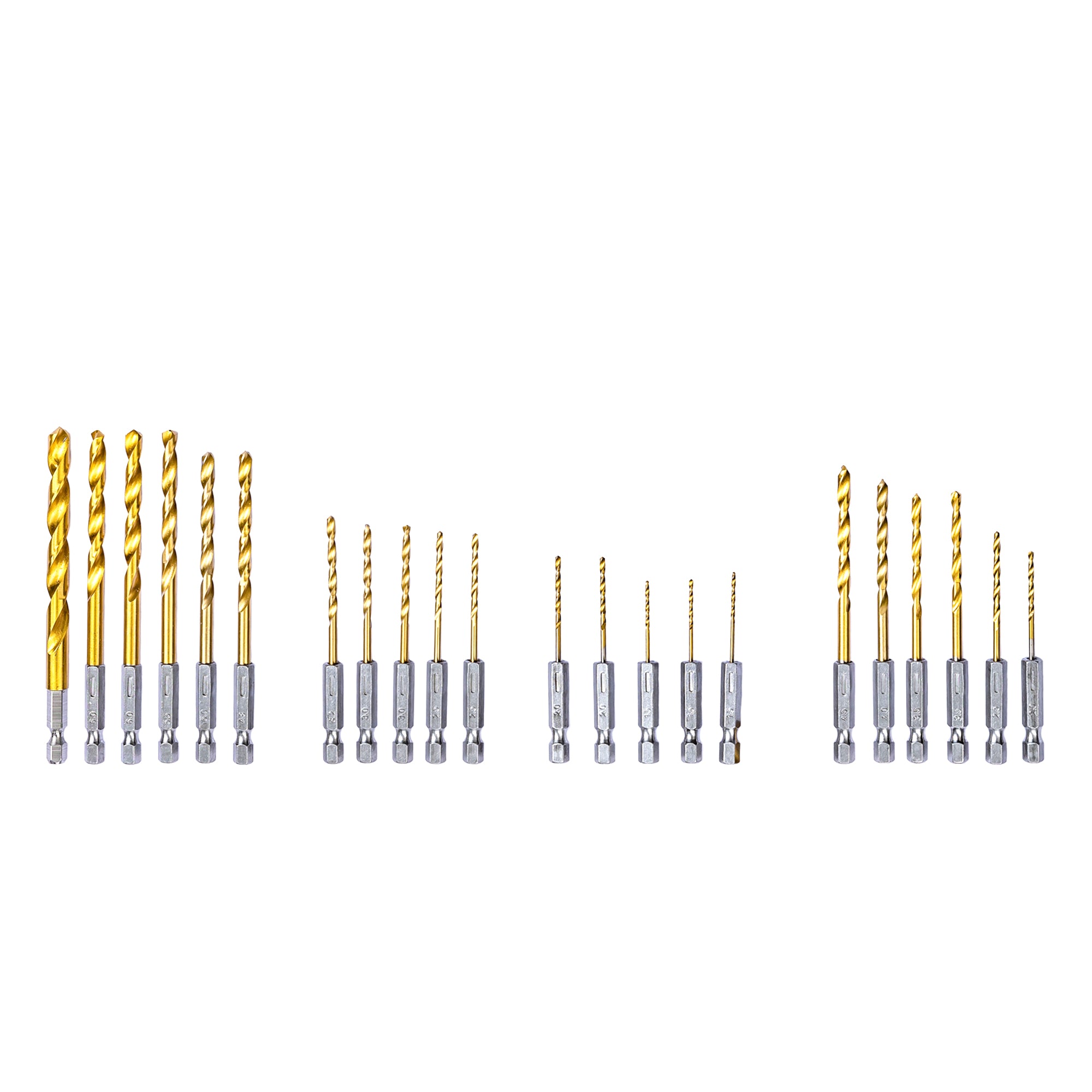 Set Punte Da Trapano Spirali In Titanio Speed Steel 2-12 Mm (19 Pezzi) - Stelo Tondo