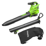 POWERALL 48V (24V x 2) Soffiatore / Aspirafoglie 386 km/h Gen. II - 2x Batterie 4Ah