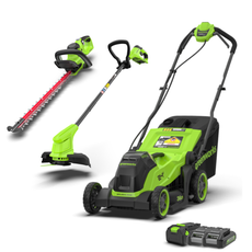 POWERALL 24V Rasaerba 36cm + Tagliabordi 25cm + Tagliasiepi 56cm Kit