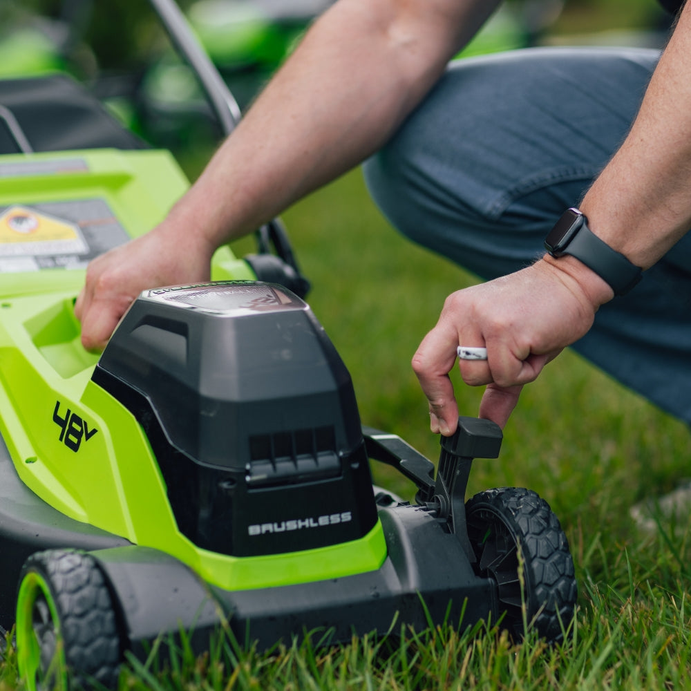 POWERALL 48V (24V x 2) Rasaerba 36cm - 2x Batterie 4Ah