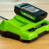 POWERALL 24V Starter Kit Batterie 2x 2Ah + Caricabatterie doppio