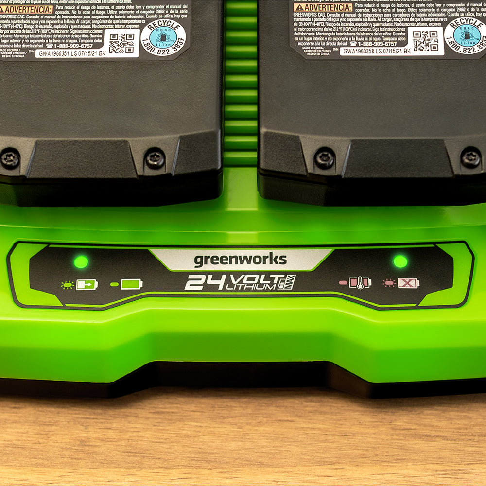 POWERALL 24V Starter Kit Batterie 2x 2Ah + Caricabatterie doppio