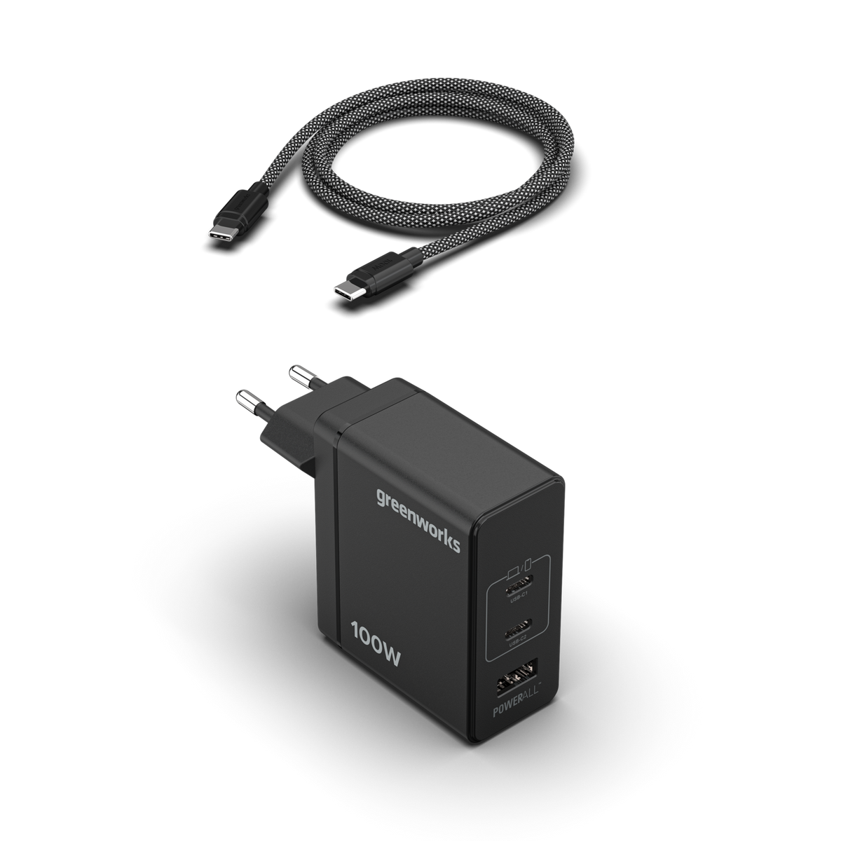 POWERALL 24V Caricabatterie USB-C 100W + Cavo USB-C 100W