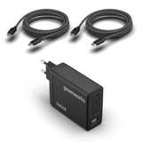 POWERALL 24V Caricabatterie USB-C 140W + 2 cavi USB-C 140W