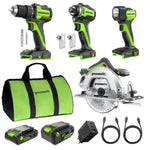 POWERALL 24V Kit elettroutensili 4 pezzi - 2 Batterie
