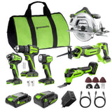 POWERALL 24V Kit elettroutensili 6 pezzi - 2 Batterie