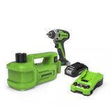 POWERALL 24V Set cambio gomme - Martinetto + Avvitatore a percussione 400Nm