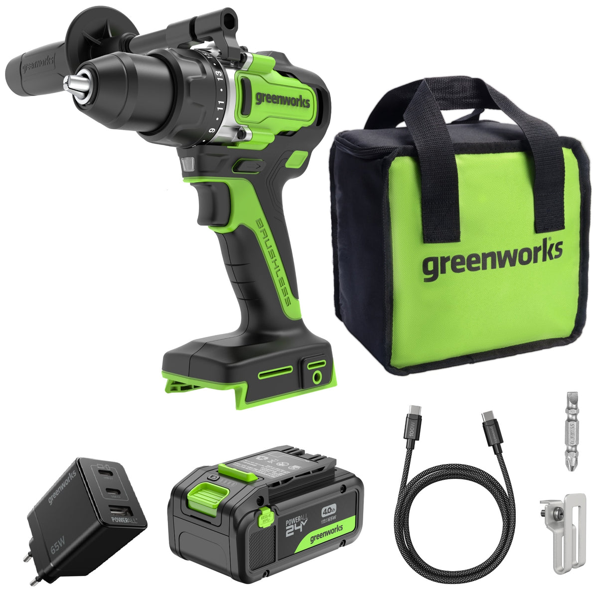 POWERALL 24V PRO Trapano a percussione 90Nm - Batteria 4Ah