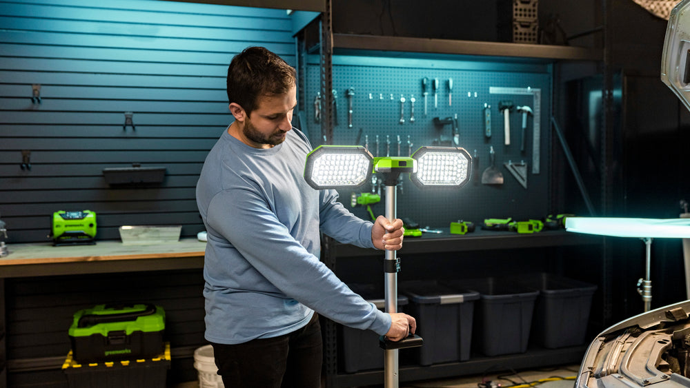 POWERALL 24V Luce da lavoro su treppiede