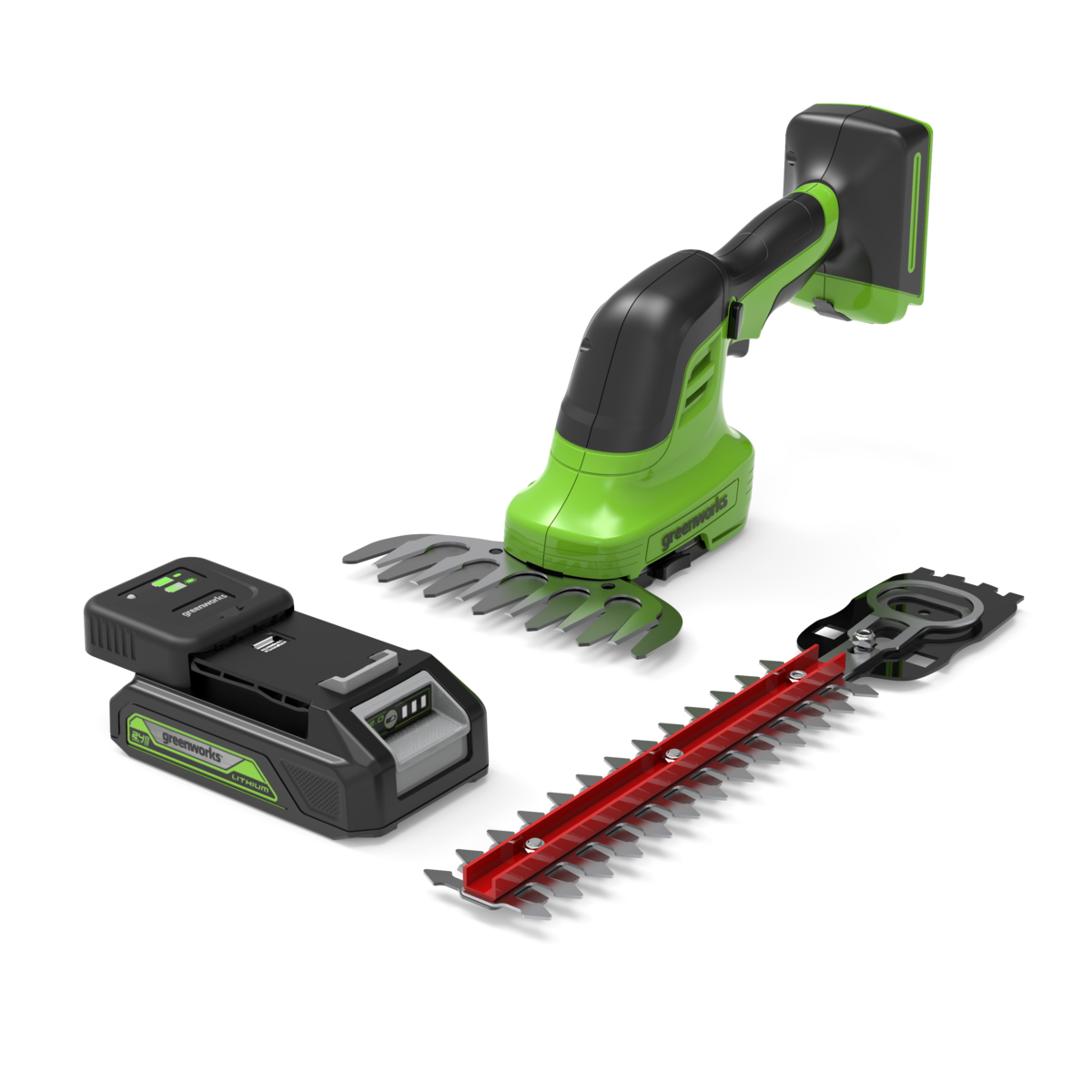 POWERALL 24V Cesoia per arbusti 2 in 1 - Batteria 2Ah
