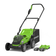 24V+24V Rasaerba 36cm - 2x Batterie 2Ah
