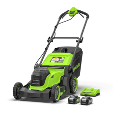 24V+24V Rasaerba 41cm - 2x Batterie 4Ah