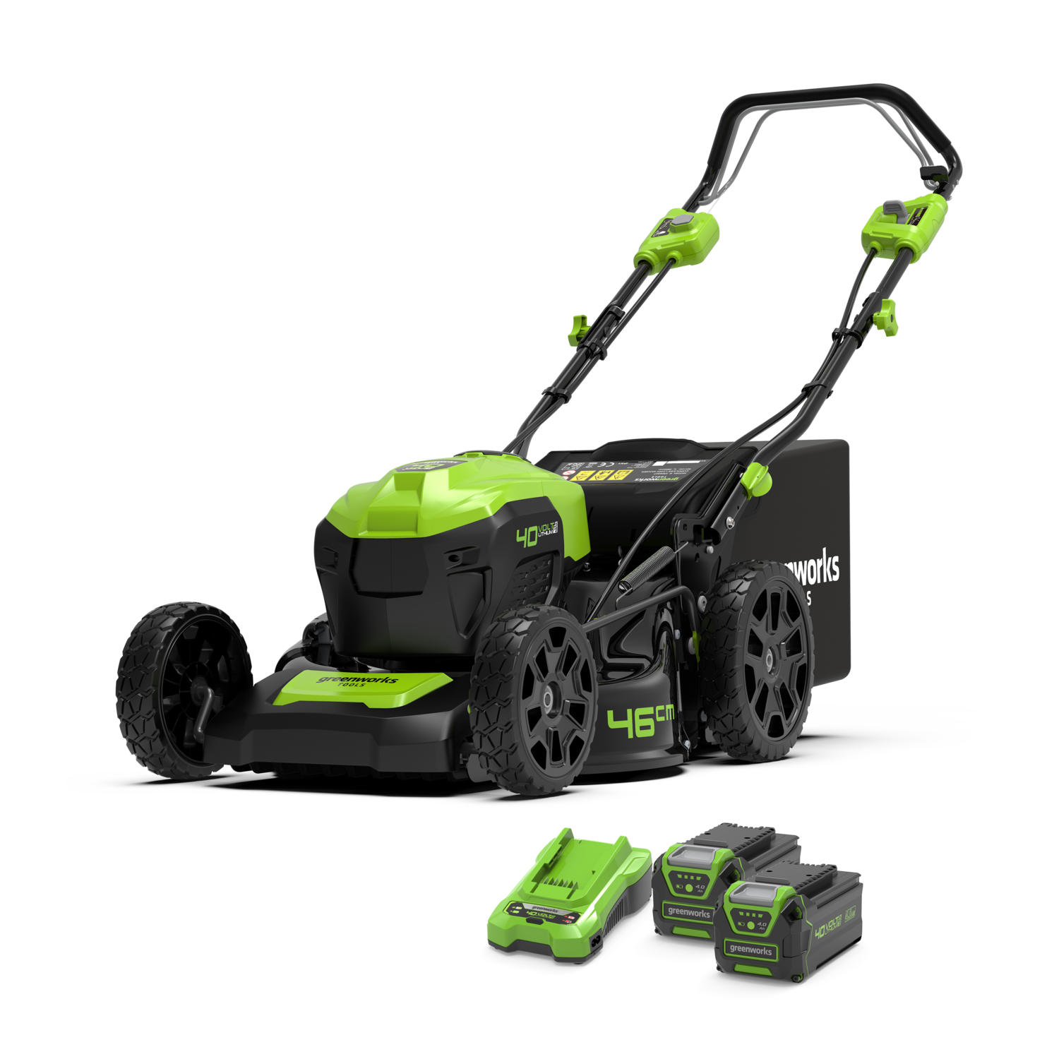 40V Rasaerba 46cm Semovente - 2x Batterie 4Ah