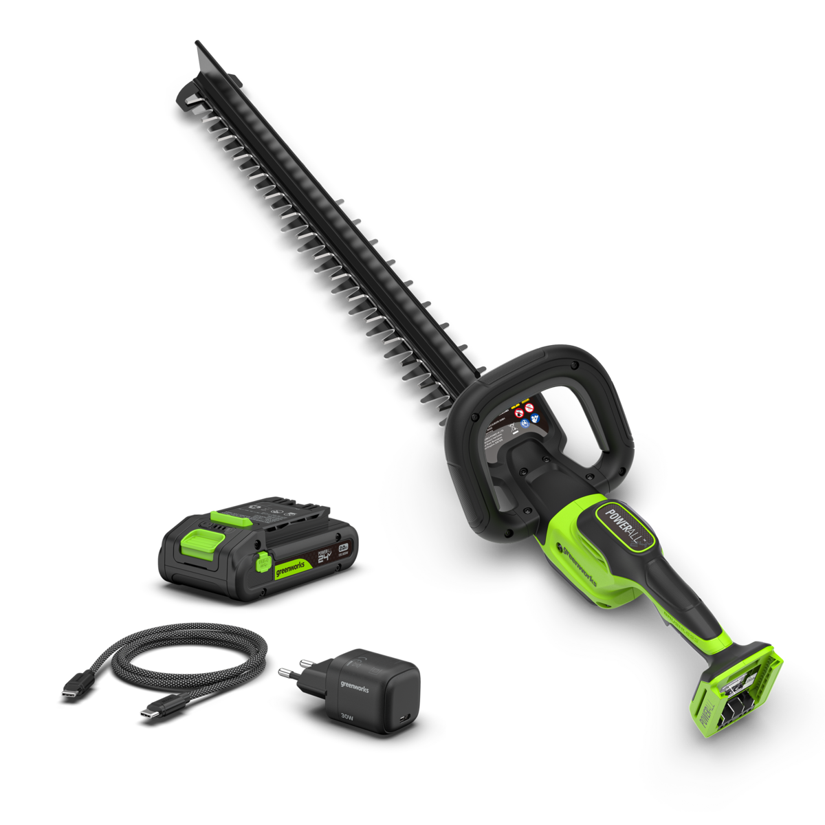 POWERALL 24V Tagliasiepi 61cm Gen. II – Batteria 2Ah