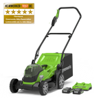 24V+24V Rasaerba 36cm - 2x Batterie 2Ah