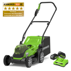 24V+24V Rasaerba 36cm - 2x Batterie 4Ah