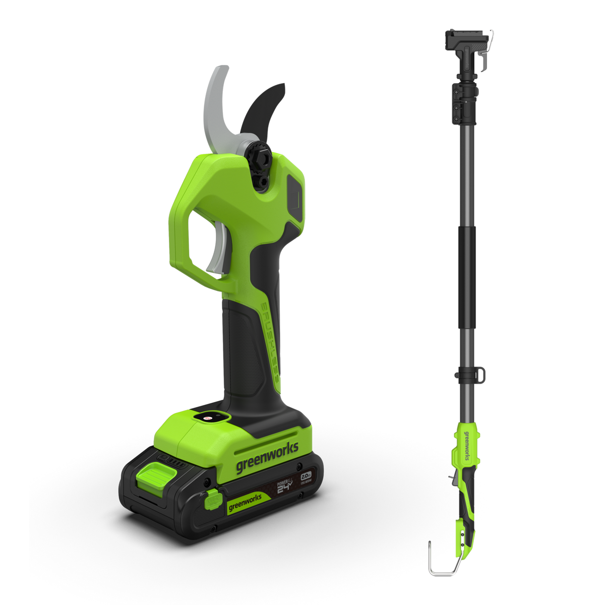 POWERALL 24V Forbice da potatura con asta di prolunga – Batteria 2Ah