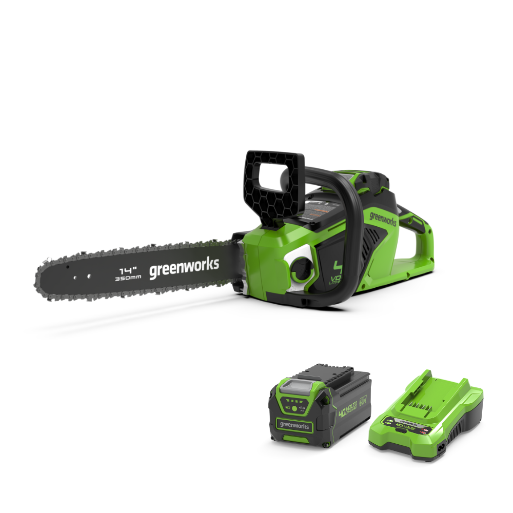 40V Motosega 35cm 1,5 kW - Batteria 4Ah