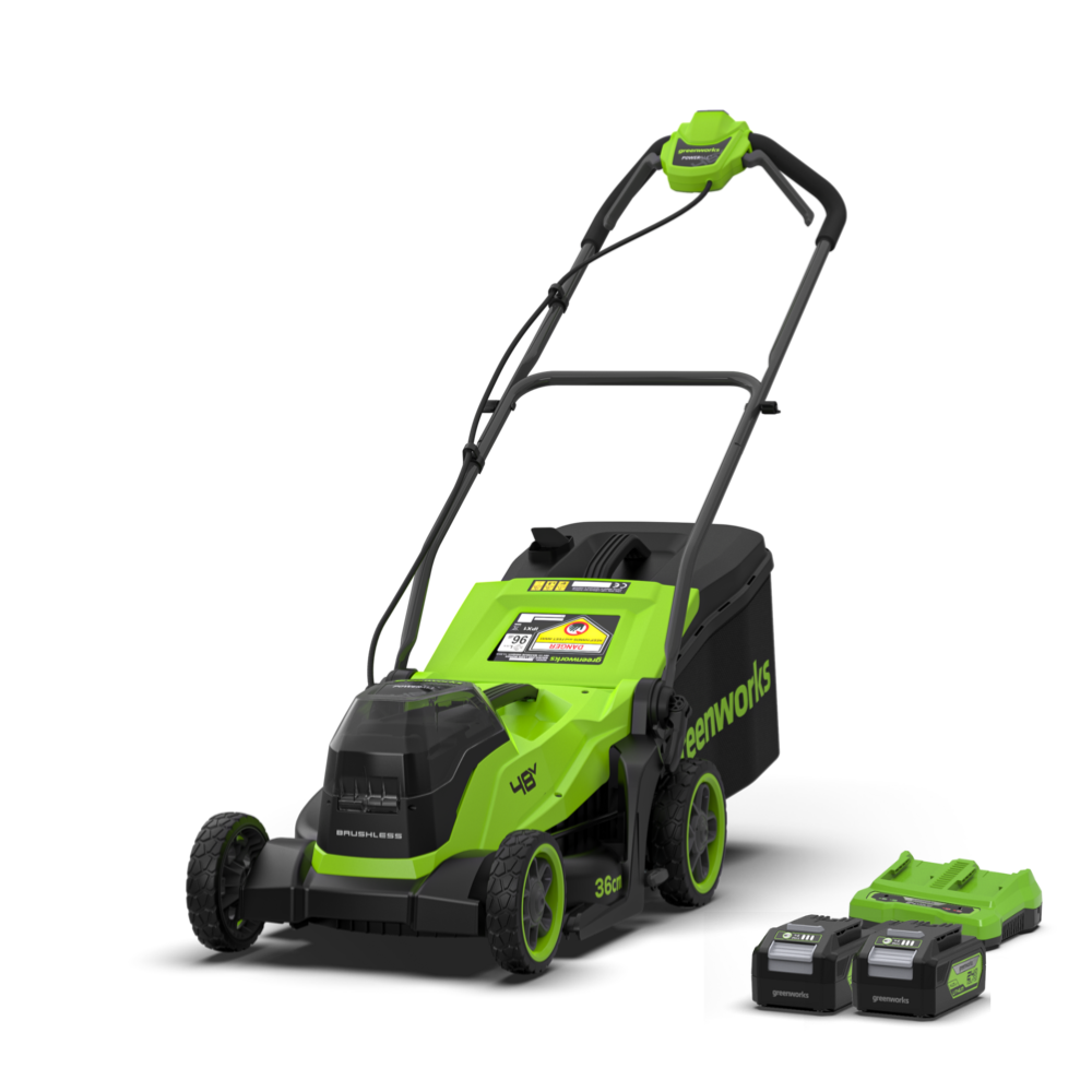 POWERALL 48V (24V x 2) Rasaerba 36cm - 2x Batterie 4Ah
