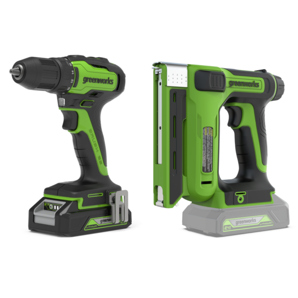 POWERALL 24V Trapano + Graffettatrice Kit