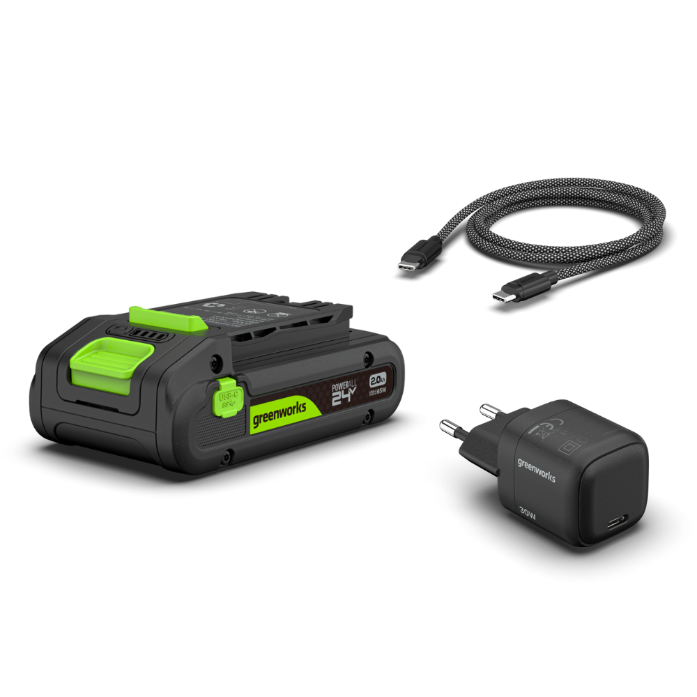 POWERALL 24V Starter Kit Batteria USB-C 2Ah + Caricatore 30W